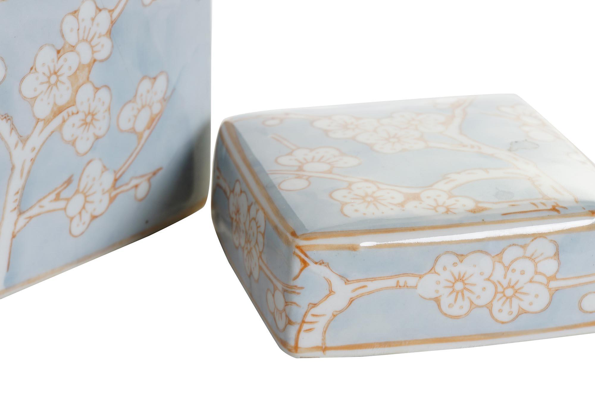 Jarrón L’Atelier No.03 - Blue Blossom cuadrado